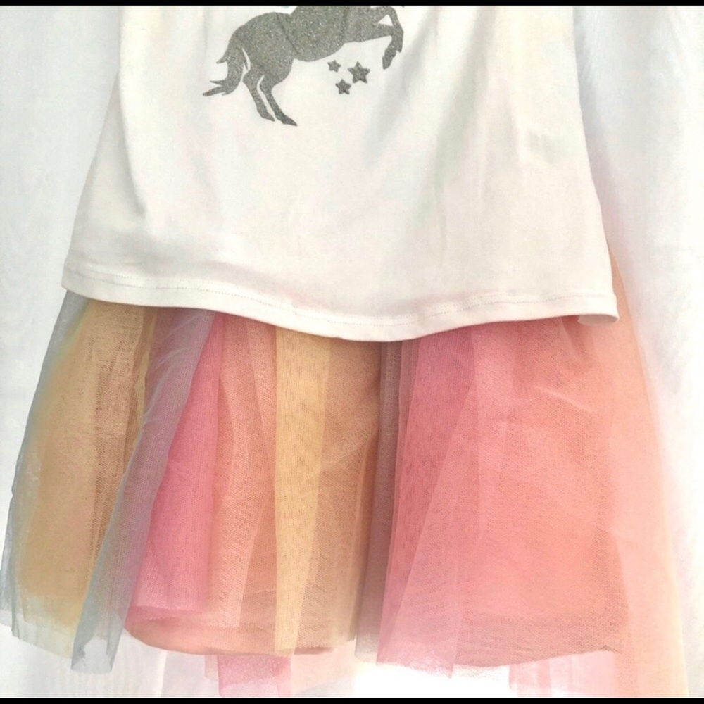 🌟SOLD BTWEEN rainbow MAGICAL Tutu Unicorn Set 7/8 NWT - Picture 6 of 11